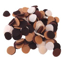 Playfully Ever After Brown, Cocoa, Camel & Cream Craft Felt Circles (1 Inch - 200pc)