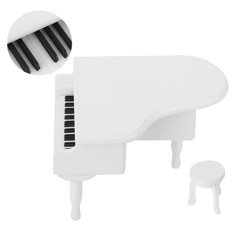 Wood Piano Model Music Box Jewelry Storage Musical Boxes with