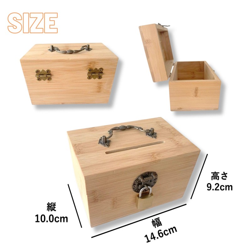 Leiasnow Money Box with Lock, Money Box, Donation Box, Can