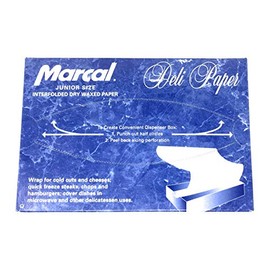 Deli Wrap Interfolded Wax Paper / Dry Waxed Food Liner Junior Size, 10" x 8" 500 Sheets