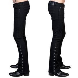 Wornstar Hellraiser Side Button Jeans - Black