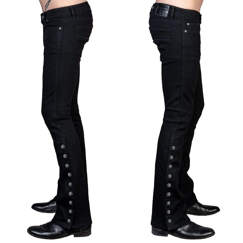 Wornstar Hellraiser Side Button Jeans - Black