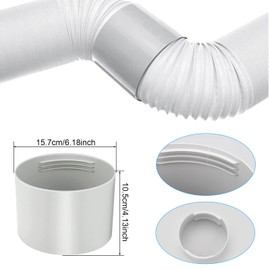 Air Conditioning Exhaust Hose Adapter, Air Conditioning Hose Adapter Blood Hose Connector Portable Exhaust Hose Adopter for 15 cm Air Conditioning Hose Accessories, Polypropylene
