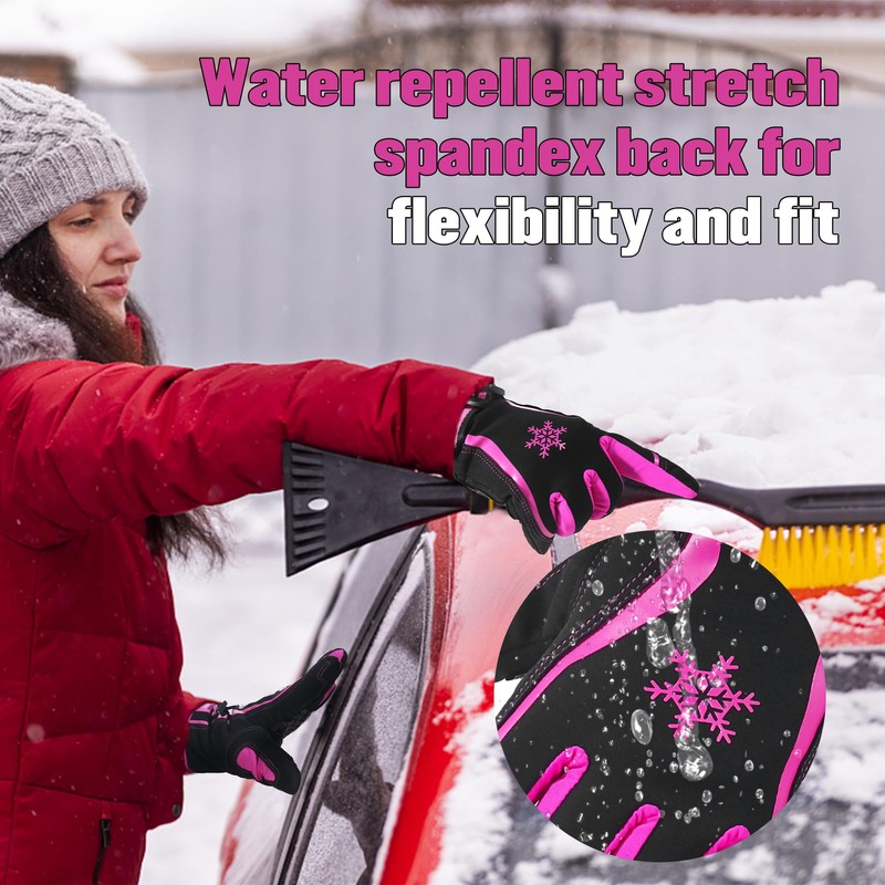 HLDD HANDLANDY Winter Work Gloves for Women, Insulated Thermal Working