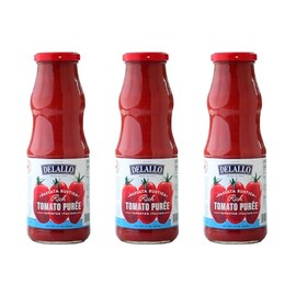 DeLallo Classic Passata Rustica Rich Tomato Puree, 24 oz. Jar, (3 Pack), Imported Italian, All Natural, Gluten Free