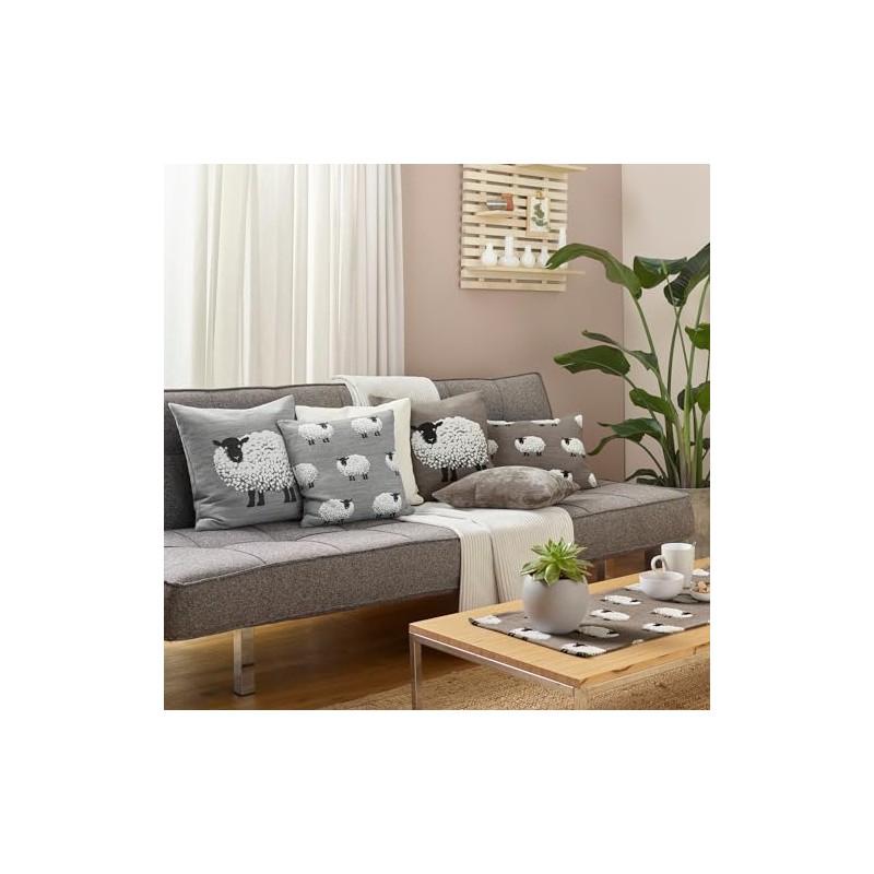 Sander Cushion Cover Fluffy Gang Brown Size 40 x 40