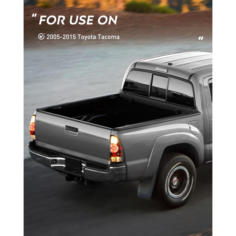 Nilight Taillight Assembly Compatible with Toyota Tacoma 2005 2006 2007