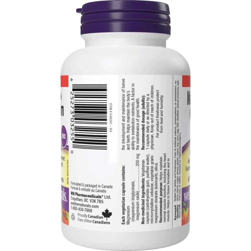 Magnesio Bisglicinato 200 Mg Cpsulas 60 Cpsulas