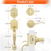 Haidms Gold Front Door Lock Set - Heavy Duty Double