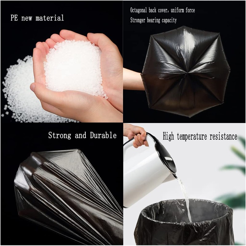 Small Black Trash Bags,Thicken Value 4 Gallon Trash Bag with