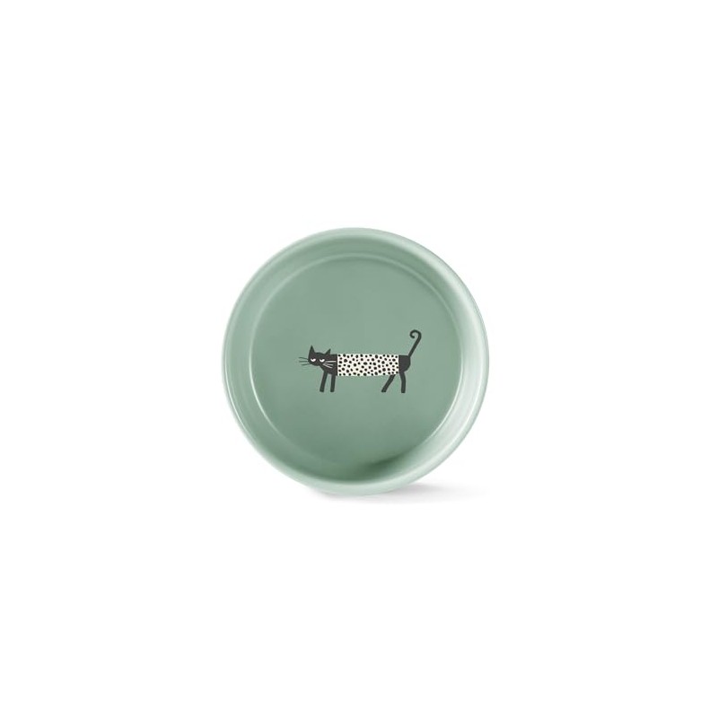 Fringe Studio Oliver The CAT Small Stoneware Pet Bowl, PetShop