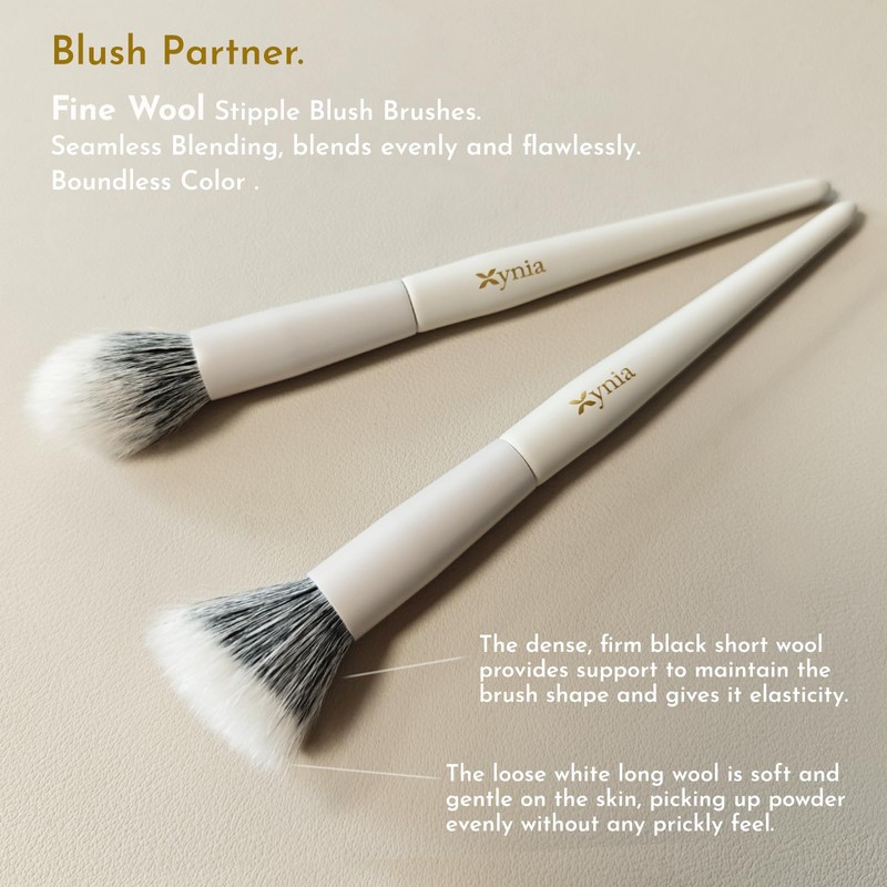 Double-Layer Goat Hair Blush Brush Set