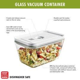 ZWILLING Fresh & Save Medium Glass Airtight Food Storage Container, Meal Prep Container, Food Saver