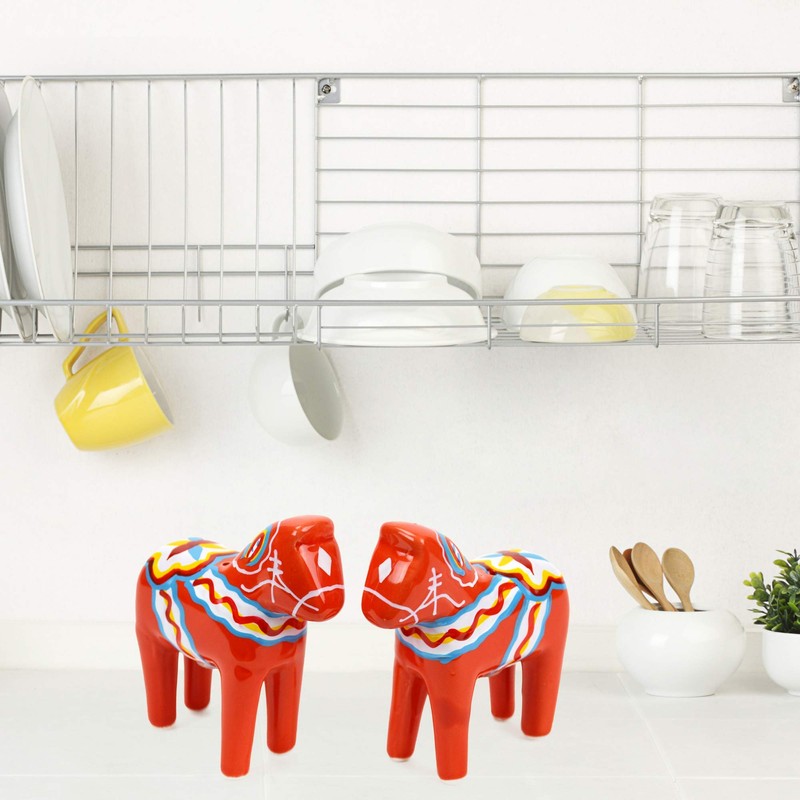 ScandinavianGiftOutlet - Salt and Pepper Shakers - 3.25" Ceramic Dala