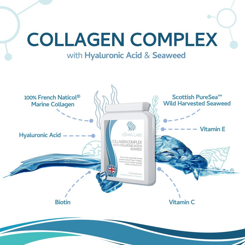 Collagen Complex with Hyaluronic Acid & Seaweed - 60 Capsules