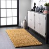 nuLOOM Kara Solid Shag Accent Rug, 3x5, Yellow