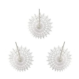 Christmas Paper Snowflakes 3D White Festive Xmas Party Ceiling Hanging Decor (3)