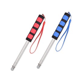 Telescopic Flag Pole 2 Pcs Handheld Flag Pole Stainless Steel Tour Guide Flag Pole (1.2m &1.4m)