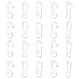 Adiwo 20 PCS Flag Pole Clip, Nylon Flagpole Clamp, Snap Hooks, Windproof Flag Pole Hook, Flag Pole Accessories, For Connecting Fixed Flags and Ropes, Keys, Lanyards, Camping (White)