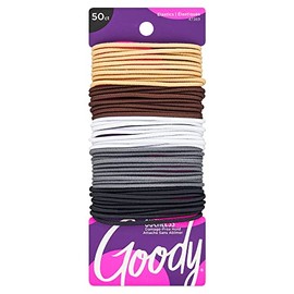 Goody Ouchless Braided Elastics, Value Pack, 2 mm, 50 Count