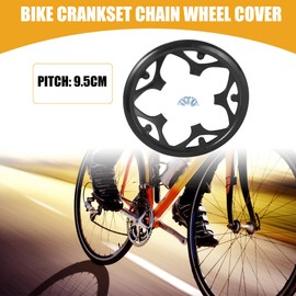 Partuto 1 Pc 9.5Cm Universal Bike Cranksets Protective Cover - Plastic Black