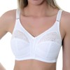Gemm Ladies White Non Wired Lace Trim Plus Size Bra