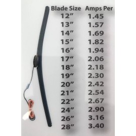 THERMALBLADE Blade 16,18 & 28" Heated Silicone Windshield Wiper