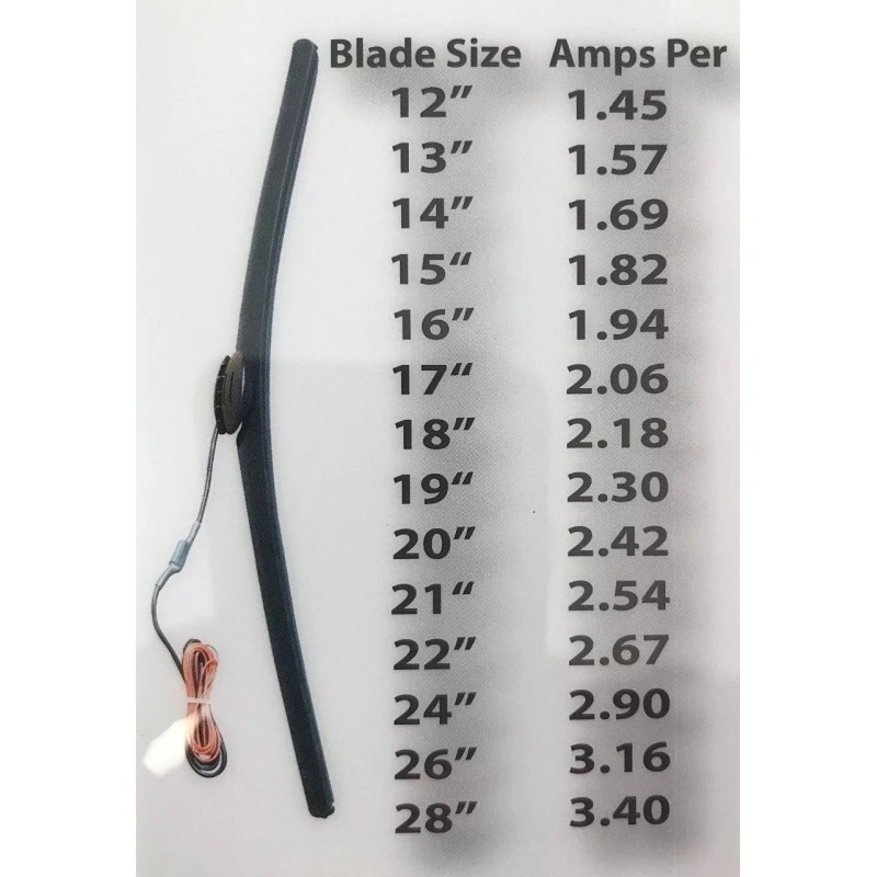 THERMALBLADE Blade 16,18 & 28" Heated Silicone Windshield Wiper