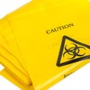 100x Yellow Biohazard Bags - 35cm x 20cm - Self