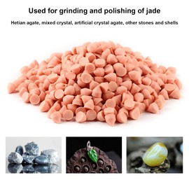 QANYEGN Polishing Tumbling Abrasive, Jewelry Polishing Abrasive, Resin Abrasive for Vibratory Tumblers DIY Projects(445 Grams)
