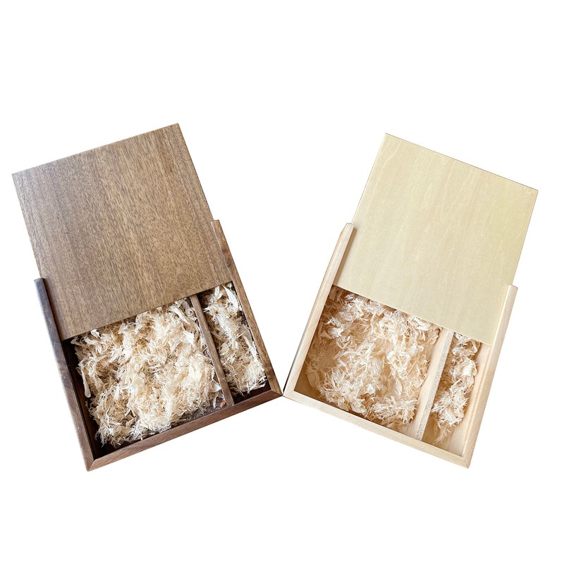 BEIJIGUANG Wooden Gift Box with Sliding Lid, Discreet Sliding Lid,