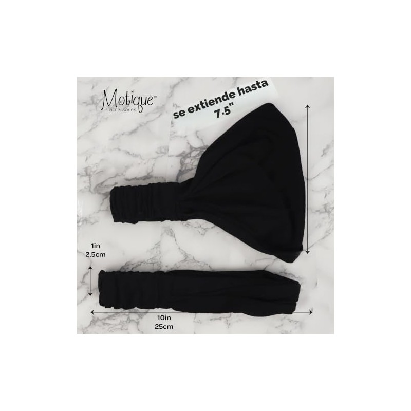 Conjunto de 3 bandas anchas de algodón sólido Boho Yoga