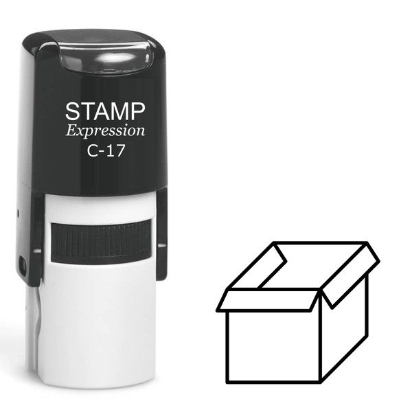 stampexpression - Empty Box Outline Self Inking Rubber Stamp -
