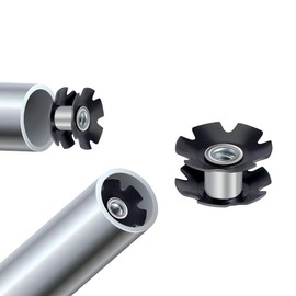 HOUSON 6PCS bicycle star nut, bike ahead headset front fork star nut core bicycle fork steertubes nuts