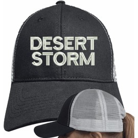 MilitaryBest Desert Storm Text Only Mesh-Back Ponytail Cap