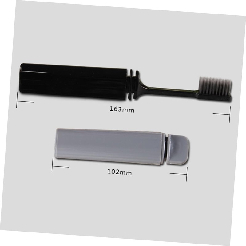 Baluue 4pcs Portable Bamboo Charcoal Toothbrushes for Travel Ergonomic Design