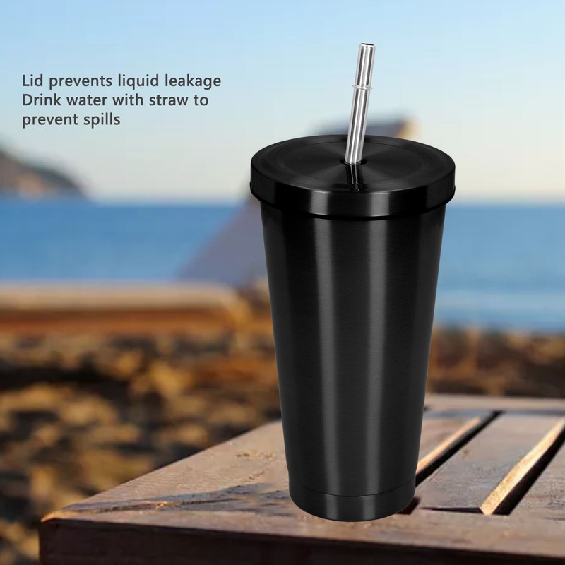 Stainless Steel Water Cup Beach Travel Portable Water Bottle with