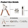 Grommet Tool Kit with 500 Pcs 3/8 Inch Eyelets, Manual