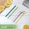 FBAJOJO coloured glass straws, 6 straight straws, 6 curved straws,