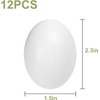 12 Pieces Wooden Fake Eggs, White Wooden Easter Egg Wood
