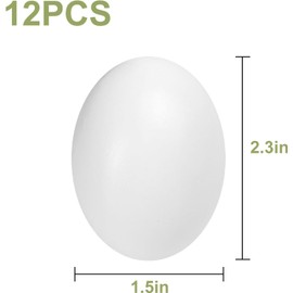 12 Pieces Wooden Fake Eggs, White Wooden Easter Egg Wood Eggs for Easter Crafts Home Decor, Great for Easter DIY Decorations