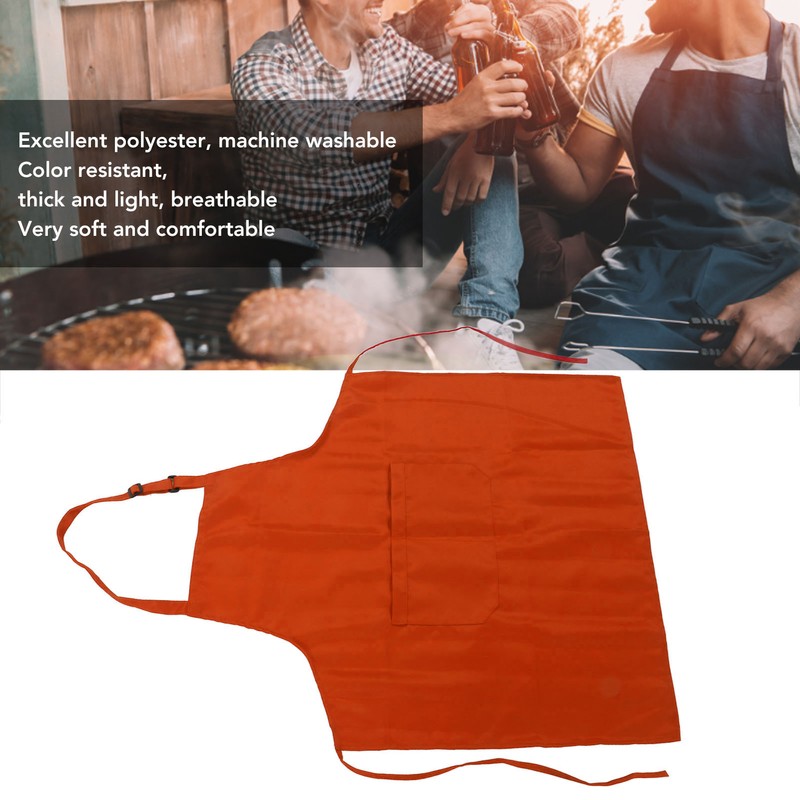 Cooking Apron Waterproof Adjustable Neck Strap Breathable Soft Kitchen Bib