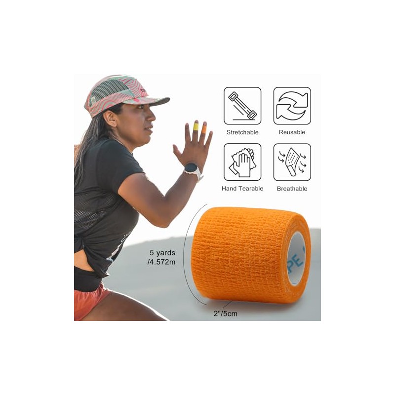 Self-Adhesive Cohesive Bandage Wrap - 24 Rolls