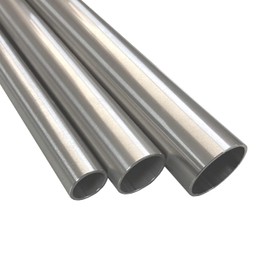 BASIT Stainless Steel Pipe Diameter 12 x 1.5 mm V2A Stainless Steel Railing Tube Round Tube I Polished K240 I Construction Pipe 1.4301, Longitudinal Welded I 2.0 m, 2000 mm Long