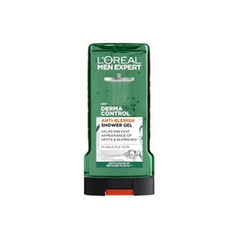L'Oréal Men Expert Derma Control Anti-Blemish Shower Gel. Prevents Spots appearance and Reduces Blemishes, Dermatologically Tested, Suitable for Sensitive Skin, Leaving a Fresh, Clean Feeling, 400ml