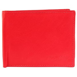 Excellanc 3000184 Men's Wallet Real Leather Landscape Format 12 x 9 x 2 cm, red