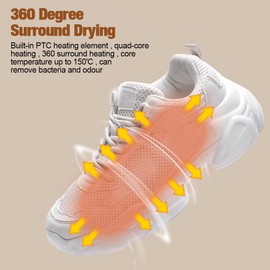 yotutun Electric Shoe Dryer, Portable Shoe Dryer, Electric 360° Boot Dryer, Shoe Dryer, Winter Boot Warmer, Deodoriser for Ski Boots, Shoes, Socks, EU Plug