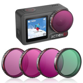 Action 5 Pro ND Filter Set for DJI Osmo Action5 Pro/Action 4/3, Tomat 4 Pieces ND8, ND16, ND32, CPL Neutral Density Filter Set Accessories, Multi-Coated Optical HD Aluminium Frame