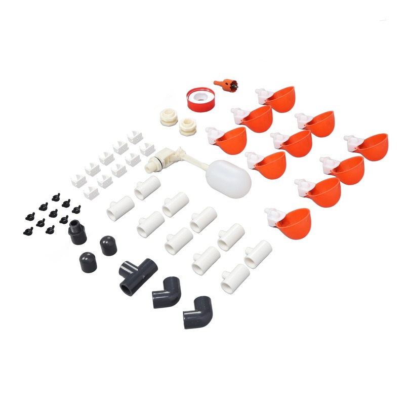 Pipeline Automatic Chicken Waterer Poultry Waterer Dispenser Water Feeder Kit