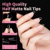 EARLMONI Short Almond Nail Tips - Soft Gel Full Cover